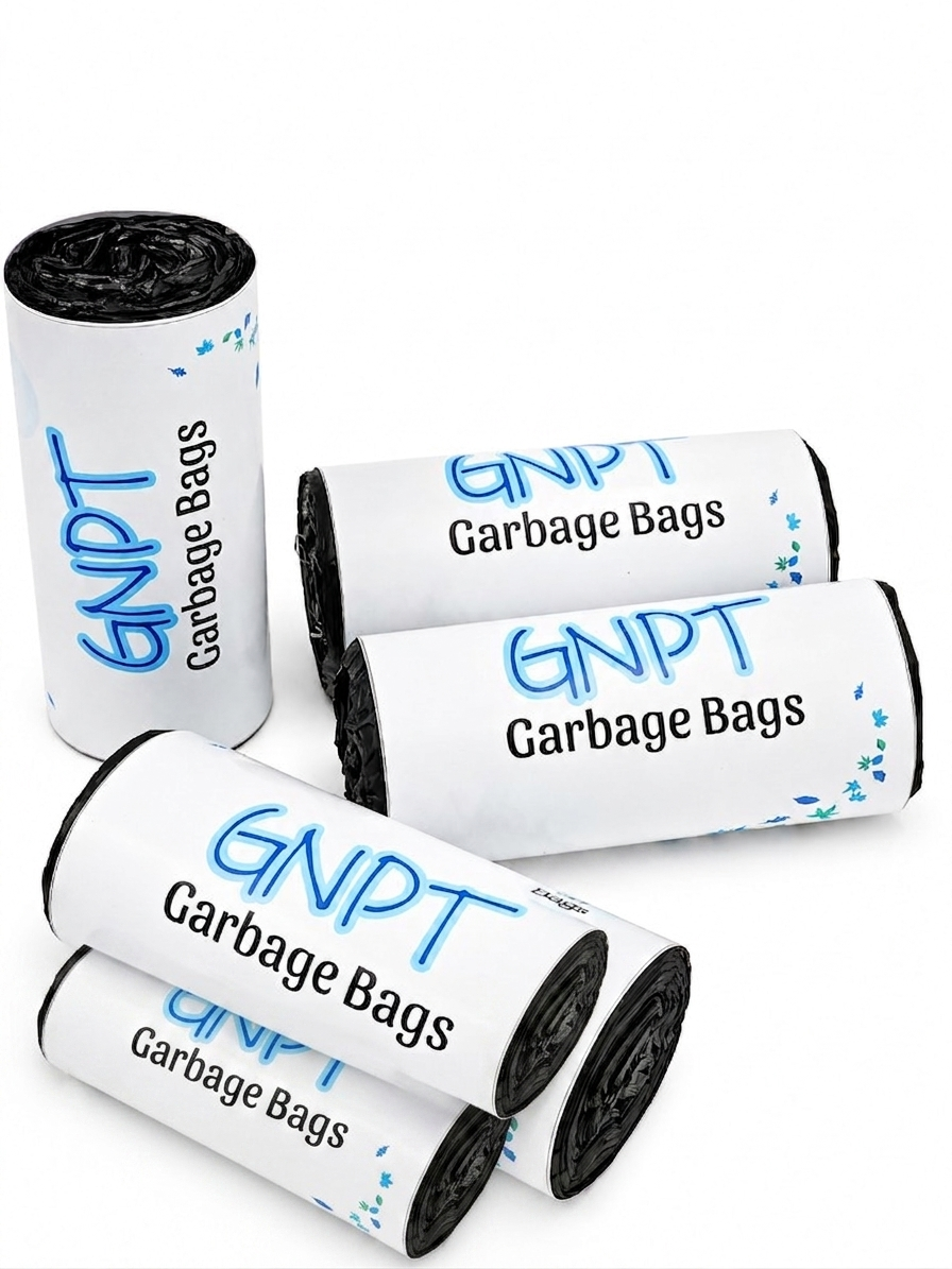 GNPT Garbage Bags Pack of 6 Rolls 180 PCS | Heavy Duty Trash Bags